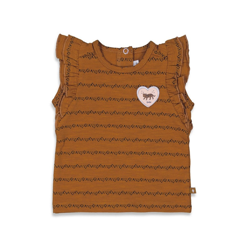 Feetje T-shirt rusches - Tiger Love - Bubbles & Bo