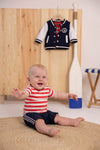 Feetje T-shirt streep - Blub Club - Bubbles & Bo