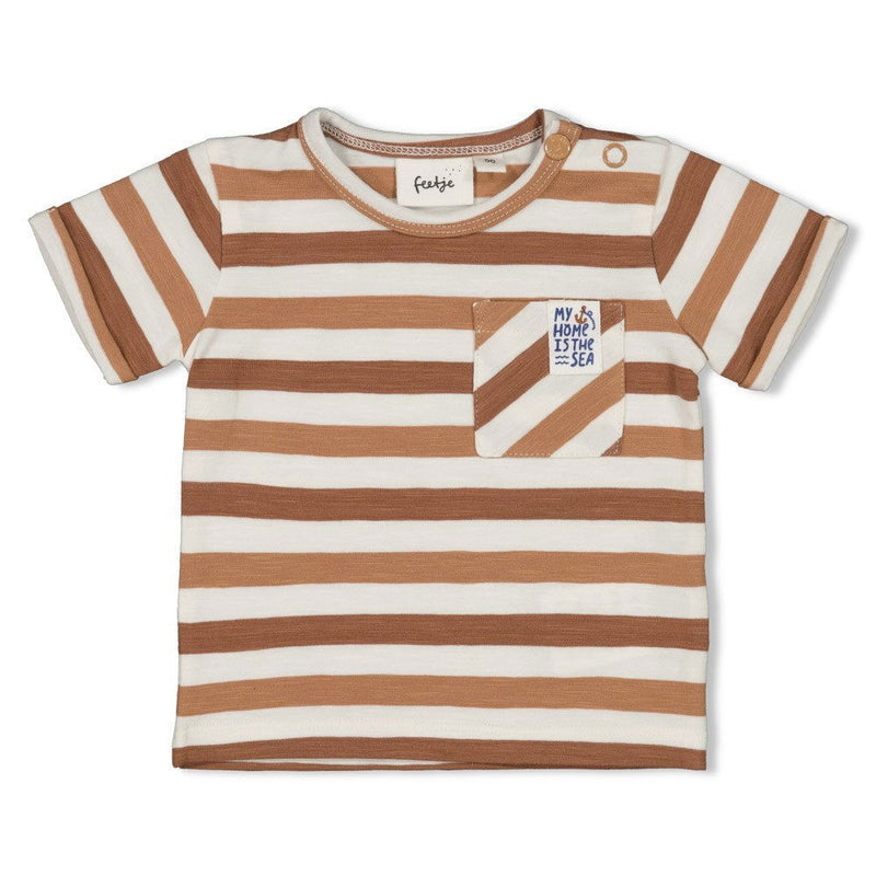 Feetje T-shirt streep - Let's Sail - Bubbles & Bo