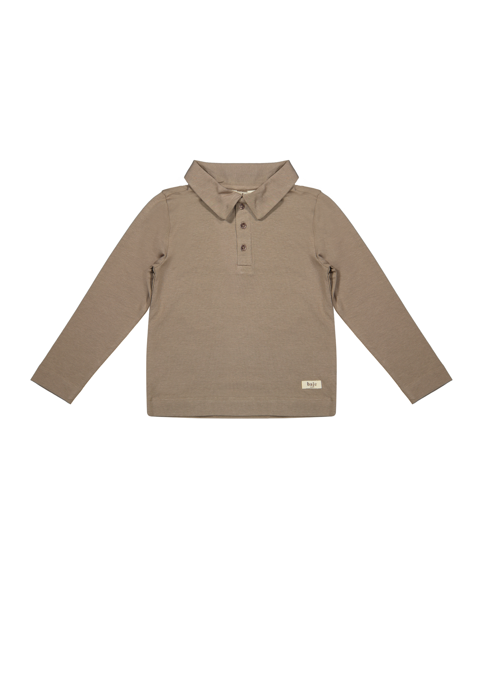 Baje Studio Findon longsleeve polo taupe