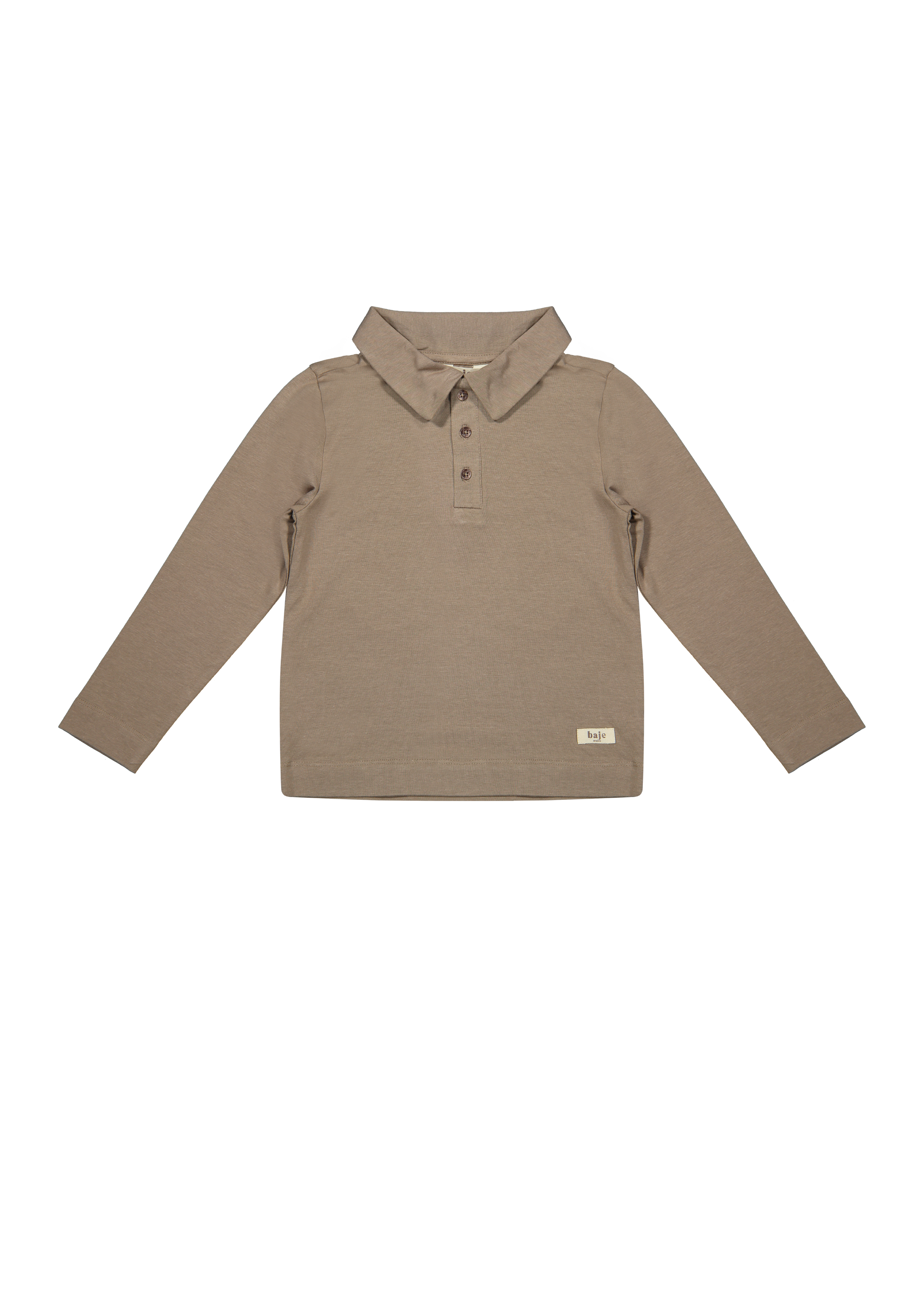 Baje Studio Findon longsleeve polo taupe