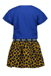 Flo Flo baby girls 2pc viscose dot dress with AO panter skirt and knotted stripe tee - Bubbles & Bo
