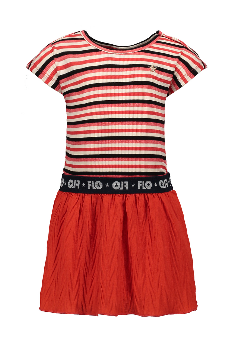 Flo Flo baby girls YD rib dress with fancy skirt - Bubbles & Bo