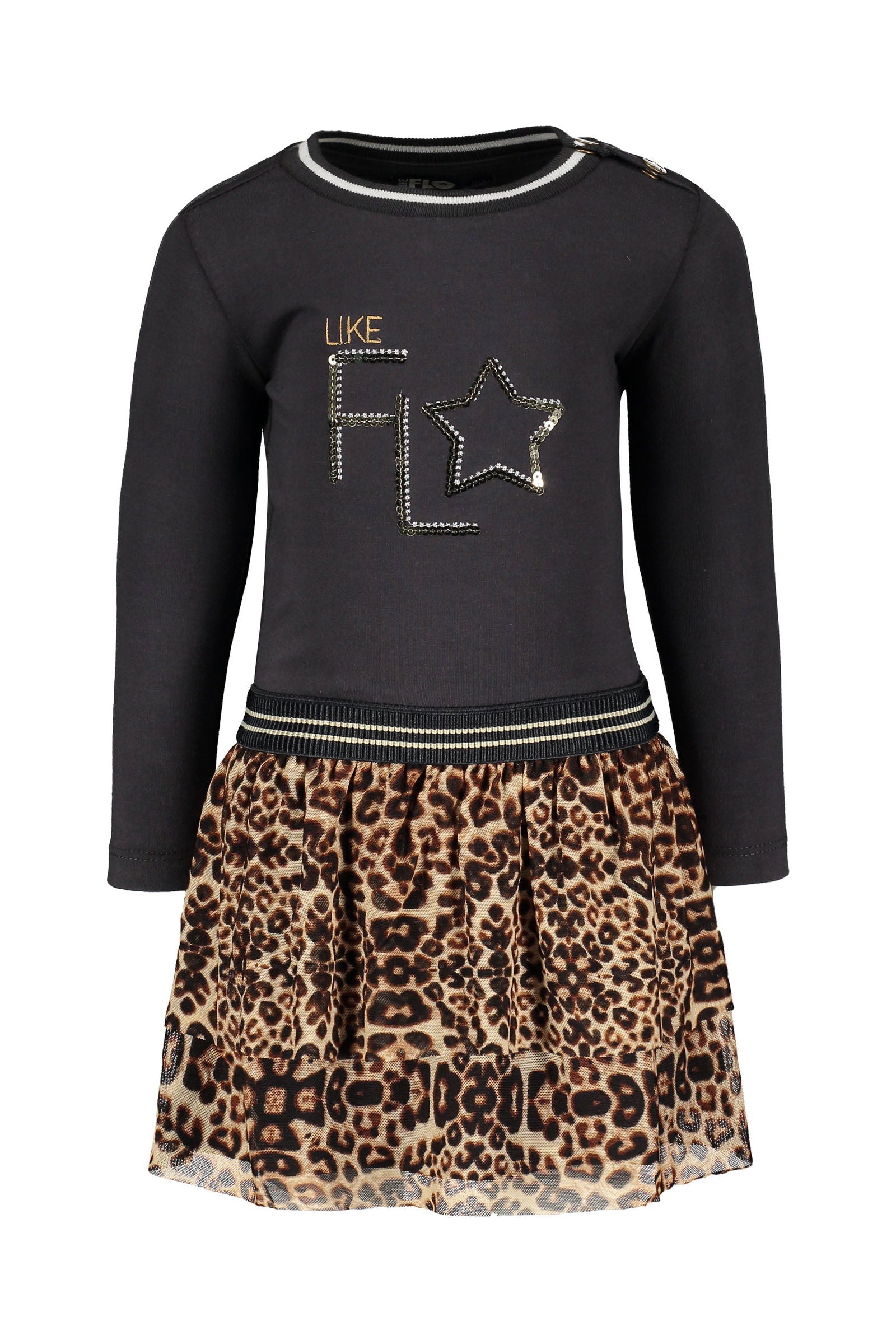 Flo Flo baby girls jersey ls dress AO mesh skirt