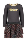 Flo Flo baby girls jersey ls dress AO mesh skirt - Bubbles & Bo