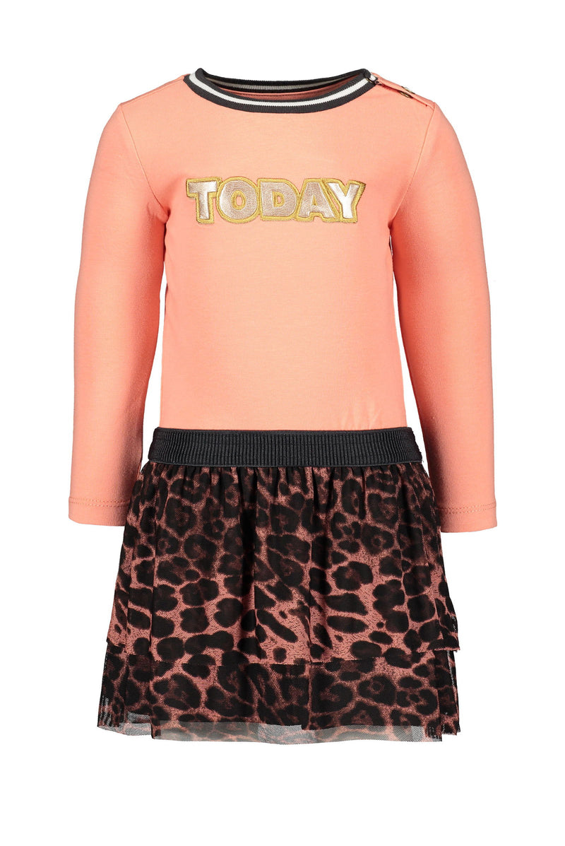 Flo Flo baby girls jersey ls dress AO mesh skirt - Bubbles & Bo