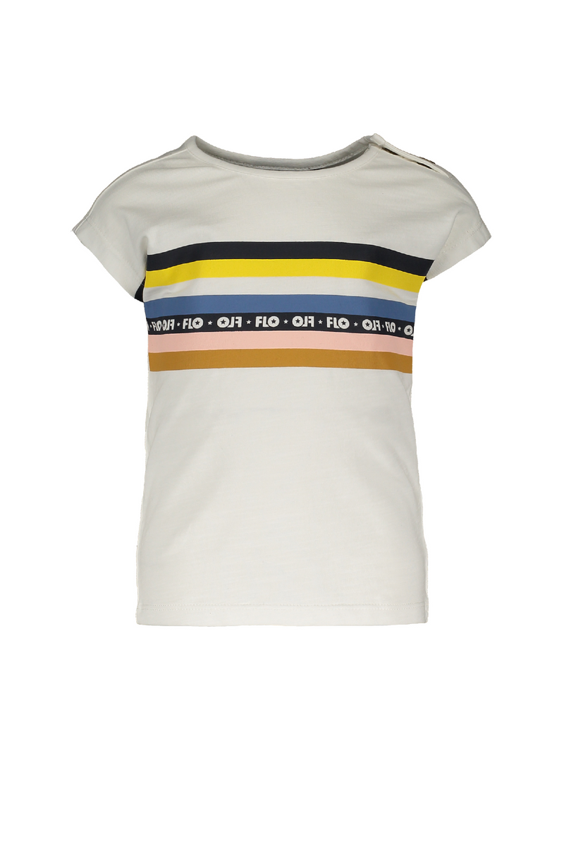 Flo Flo baby girls slub jersey top rainbow - Bubbles & Bo