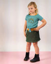 Flo Flo girls 2pc lurex plisse dress with sweat melee top - Bubbles & Bo