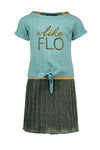 Flo Flo girls 2pc lurex plisse dress with sweat melee top - Bubbles & Bo