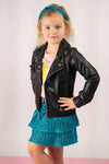 Flo Flo girls AO shiny jersey plisse skirt 2 layer - Bubbles & Bo