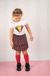 Flo Flo girls AO shiny jersey plisse skirt 2 layer - Bubbles & Bo