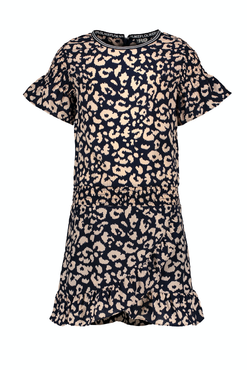 Flo Flo girls batik animal ruffle dress - Bubbles & Bo
