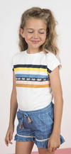 Flo Flo girls check denim short - Bubbles & Bo