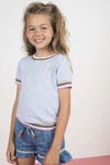 Flo Flo girls check denim short - Bubbles & Bo