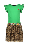 Flo Flo girls green dress with AO panter plisse skirt - Bubbles & Bo