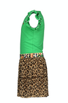 Flo Flo girls green dress with AO panter plisse skirt - Bubbles & Bo