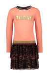 Flo Flo girls jersey ls dress AO mesh skirt - Bubbles & Bo