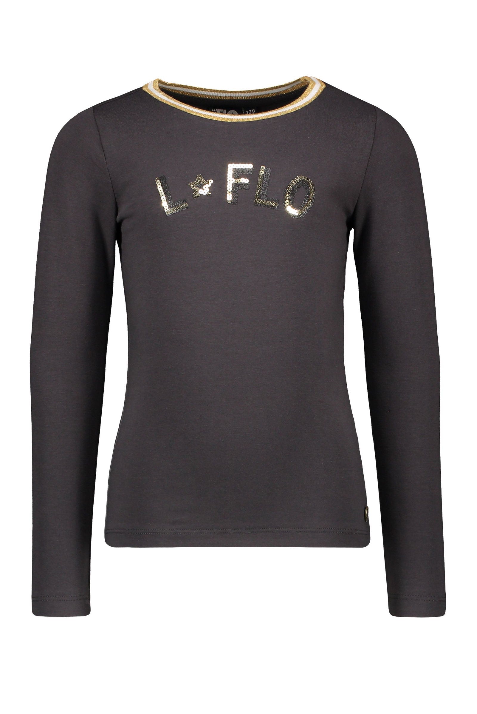 Flo Flo girls jersey ls tee rib neck OH LALALA