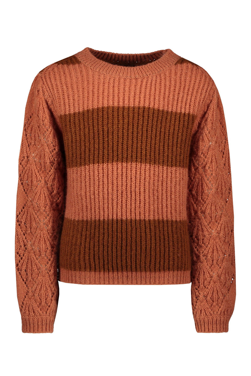 Flo Flo girls knitted ajour sweater - Bubbles & Bo