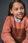 Flo Flo girls knitted ajour sweater - Bubbles & Bo