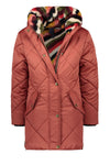 Flo Flo girls long hooded jacket, check quilting - Bubbles & Bo