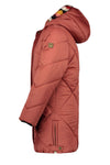 Flo Flo girls long hooded jacket, check quilting - Bubbles & Bo