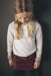 Flo Flo girls loose fit sweater metallic rib cuff - Bubbles & Bo