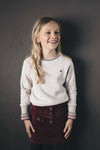 Flo Flo girls loose fit sweater metallic rib cuff - Bubbles & Bo