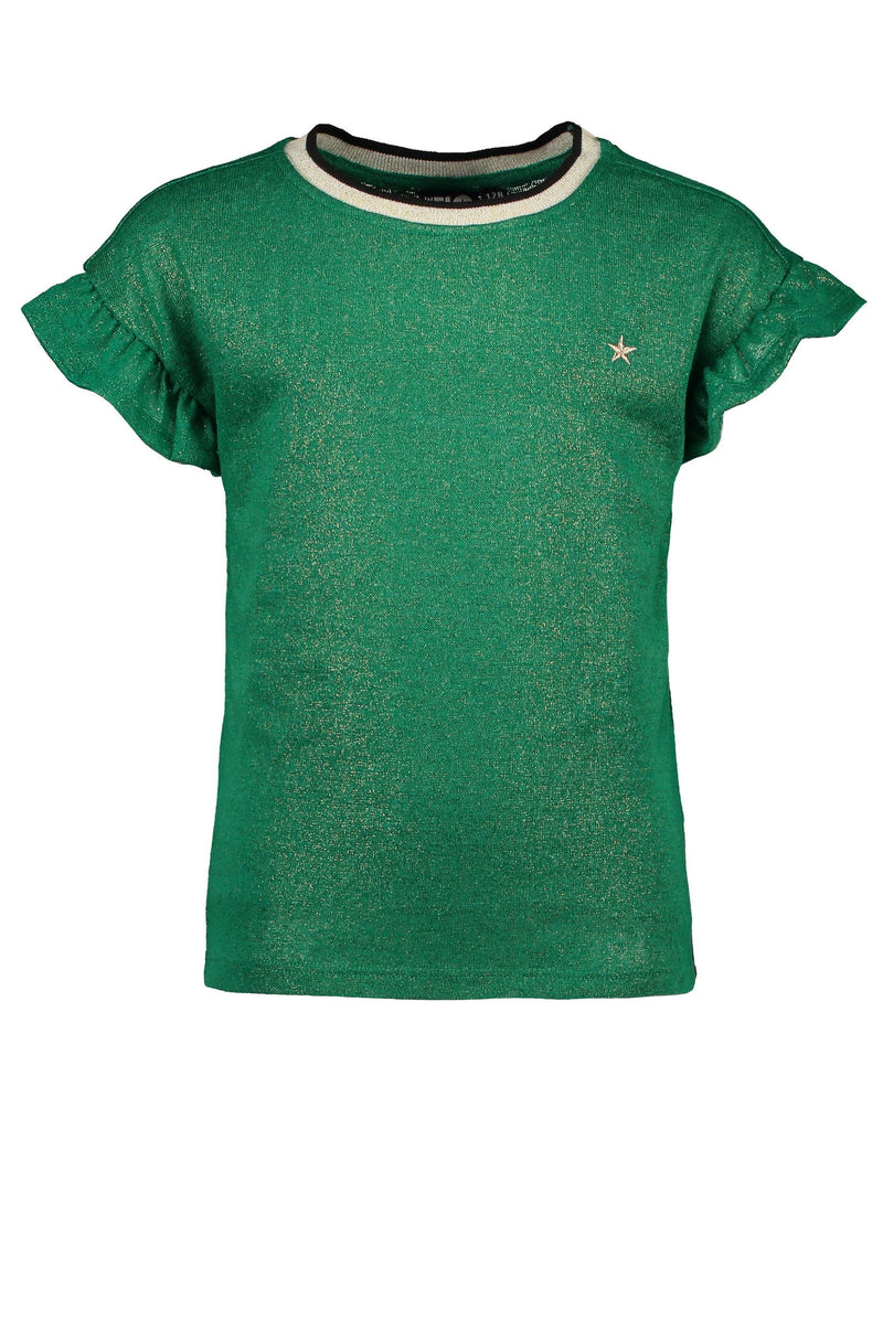 Flo Flo girls metallic jersey ruffle top - Bubbles & Bo