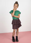 Flo Flo girls metallic jersey ruffle top - Bubbles & Bo