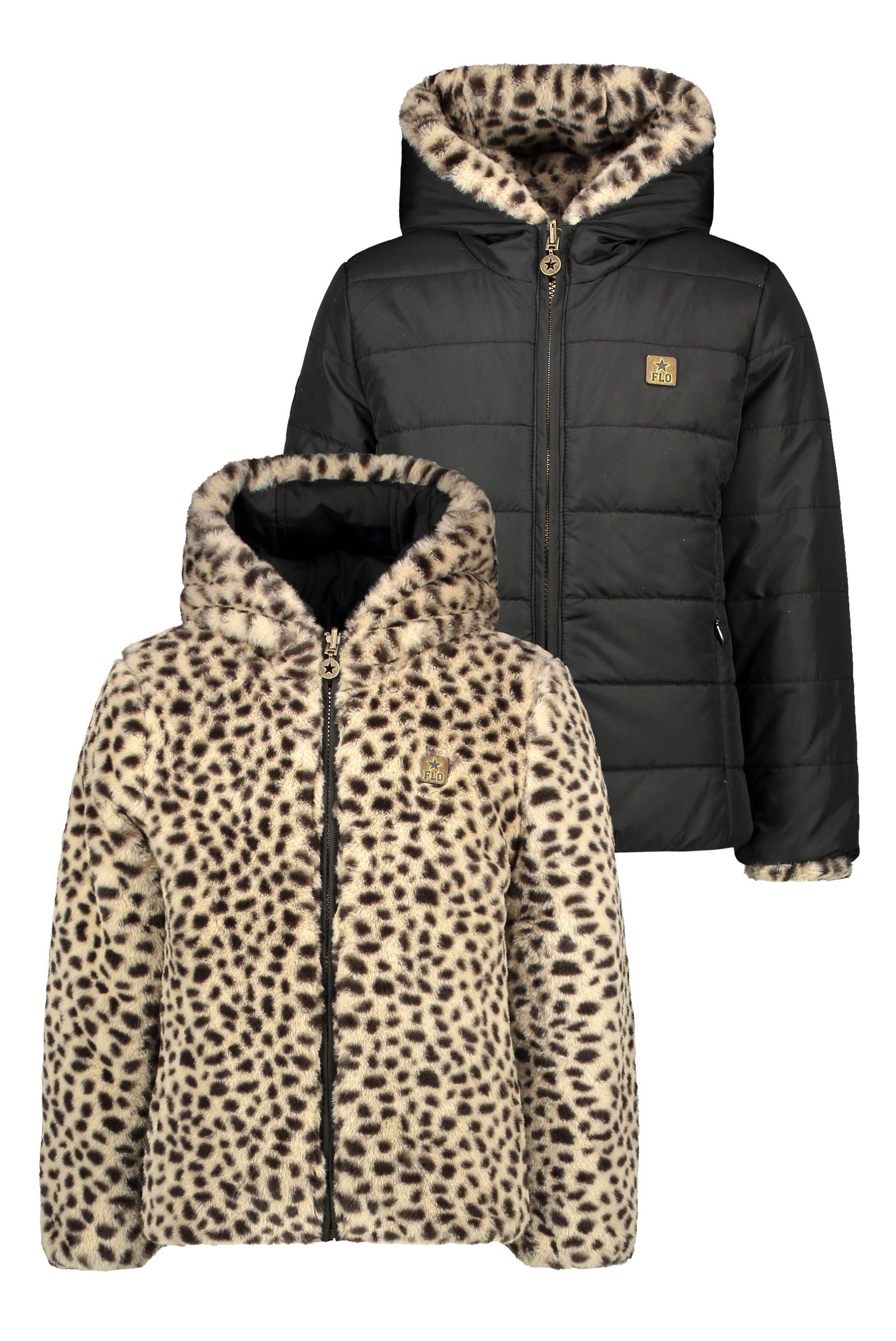 Flo Flo girls reversible hooded jacket