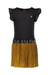 Flo Flo girls ruffle jersey dress with AO oker plisse skirt - Bubbles & Bo