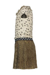 Flo Flo girls ss jersey dress AO palm with gold skirt - Bubbles & Bo