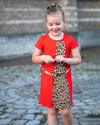 Flo Flo girls ss rib dress fancy plisse - Bubbles & Bo