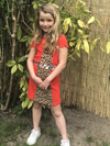 Flo Flo girls ss rib dress fancy plisse - Bubbles & Bo