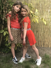Flo Flo girls ss rib dress fancy plisse - Bubbles & Bo