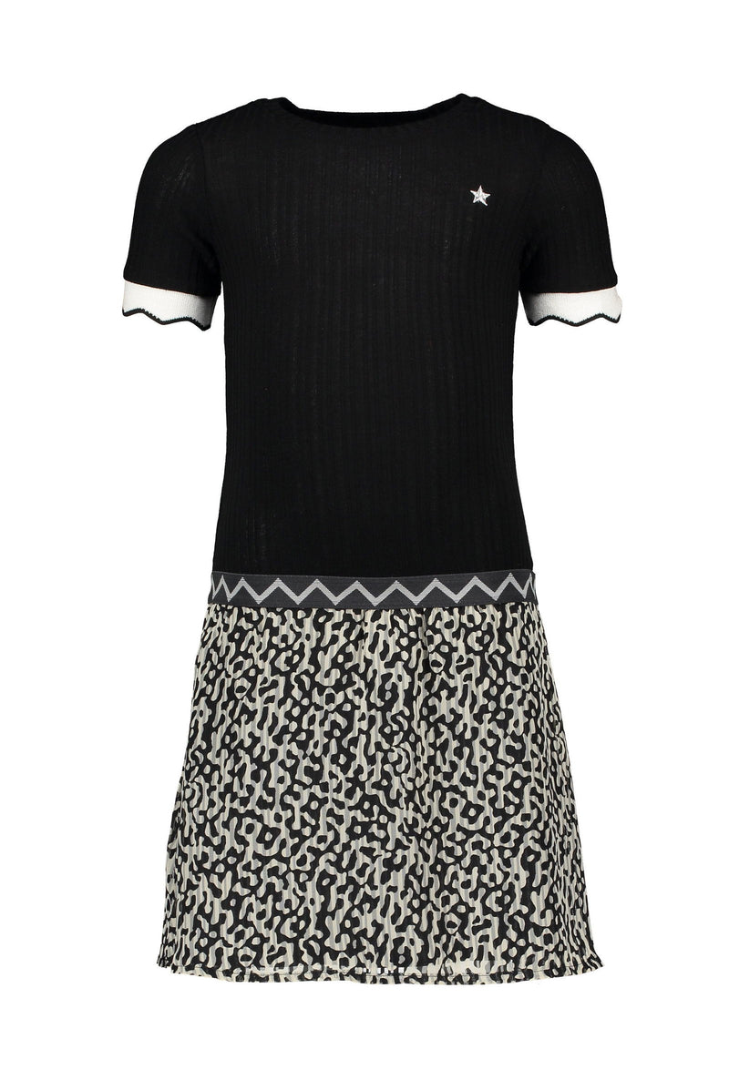 Flo Flo girls ss rib dress with fancy plisse skirt - Bubbles & Bo
