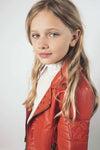 Flo Flo girls woven blouse with lace turtle neck - Bubbles & Bo