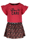 Flo baby girls 2pc flower plisse dress with lurex sweat top - Bubbles & Bo