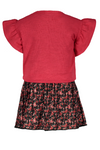 Flo baby girls 2pc flower plisse dress with lurex sweat top - Bubbles & Bo