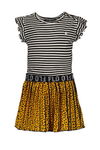 Flo baby girls ruffle jersey dress with AO oker plisse skirt - Bubbles & Bo