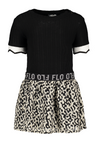 Flo baby girls ss rib dress with fancy plisse skirt - Bubbles & Bo