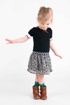 Flo baby girls ss rib dress with fancy plisse skirt - Bubbles & Bo