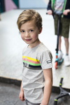 Flo boys grey melee tee with rainbow - Bubbles & Bo