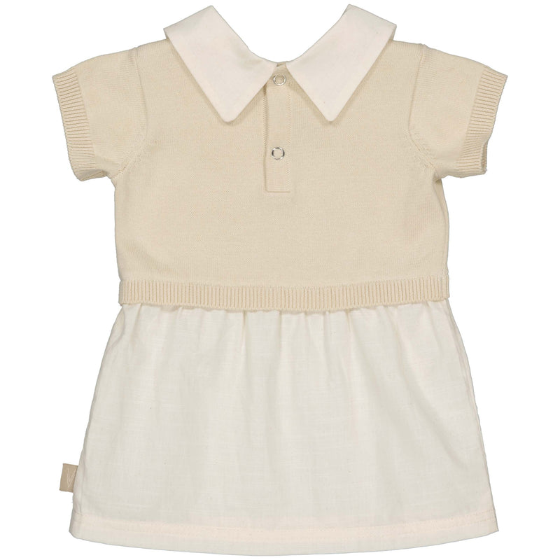 Meisjes Dress GATI van Levv Newborn in de kleur Beige in maat 68.