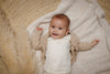 Meisjes Longsleeve GIL van Levv Newborn in de kleur Beige in maat 68.