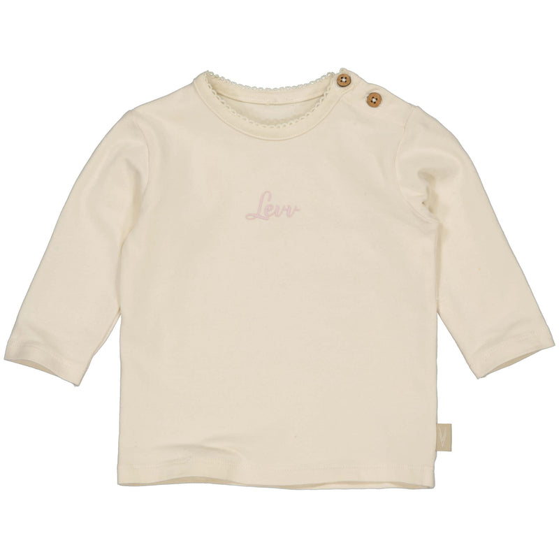 Meisjes Longsleeve GIL van Levv Newborn in de kleur Beige in maat 68.