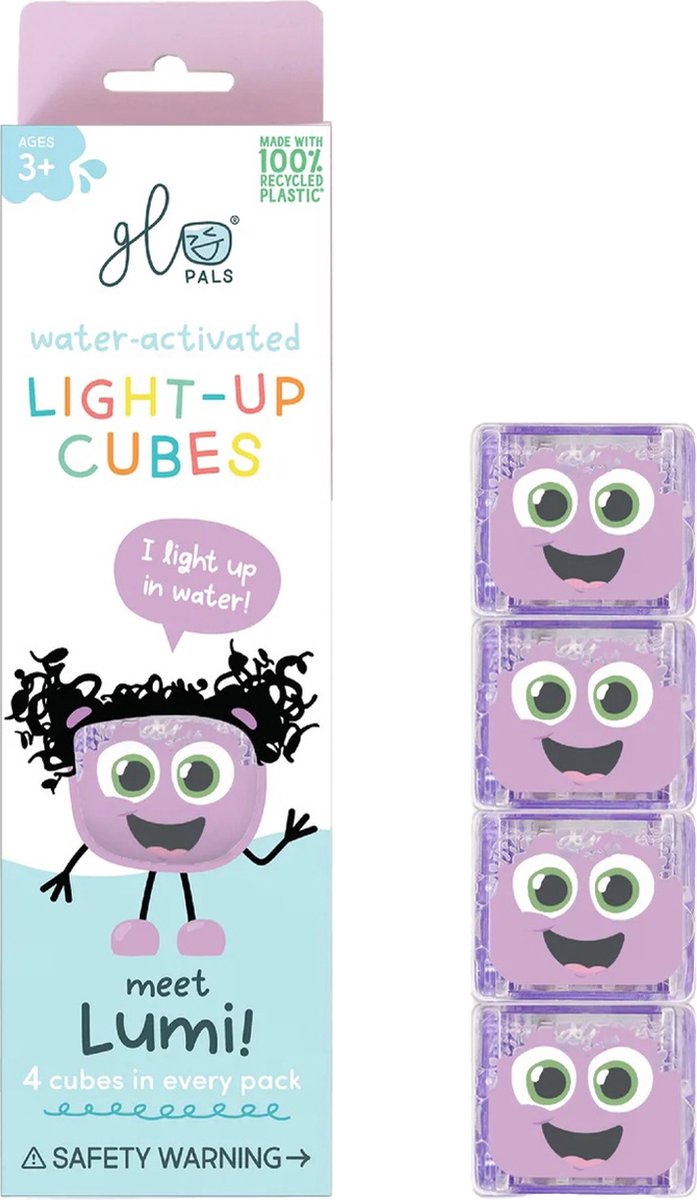 Glopals - Light up cubes-4pc Lumi