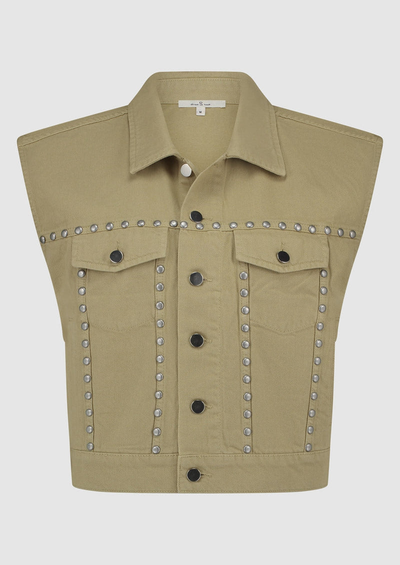 Meisjes GIRLS LUCY GILET van Circle of Trust in de kleur Olive gray in maat 176.