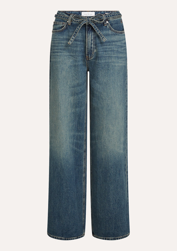 Meisjes JONA DENIM van Circle of Trust in de kleur Fluid blue wash in maat 176.